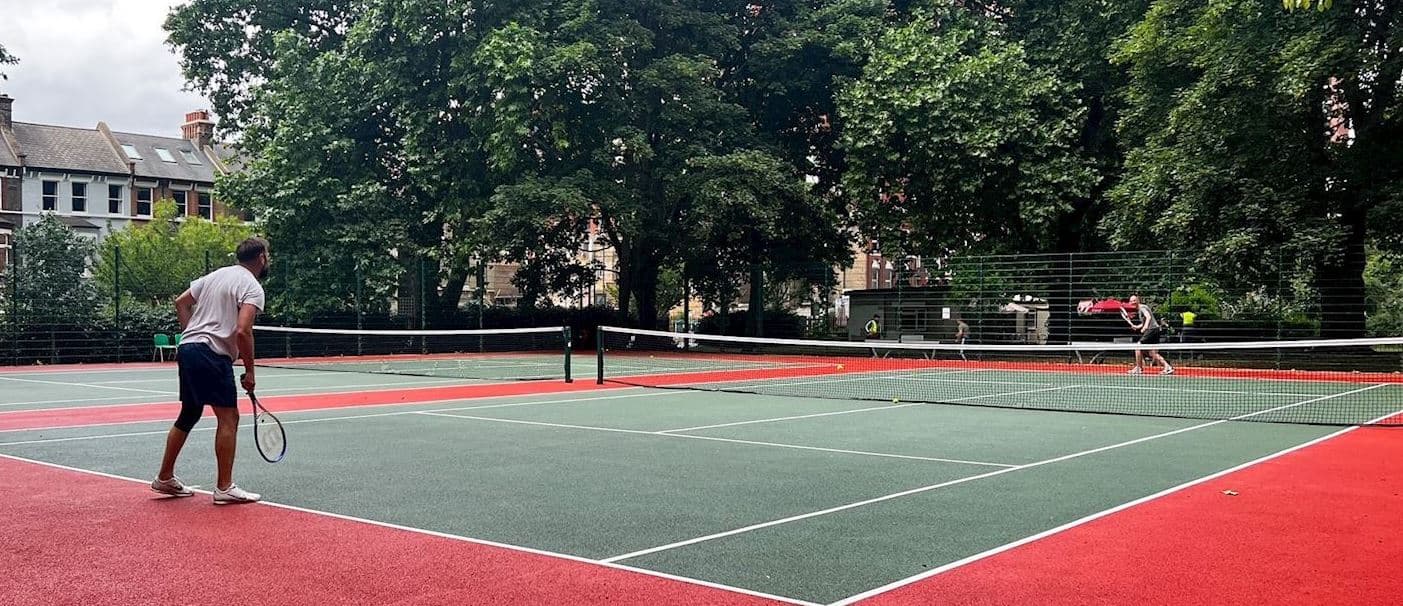 Tennis courts at Battersea Park, London
